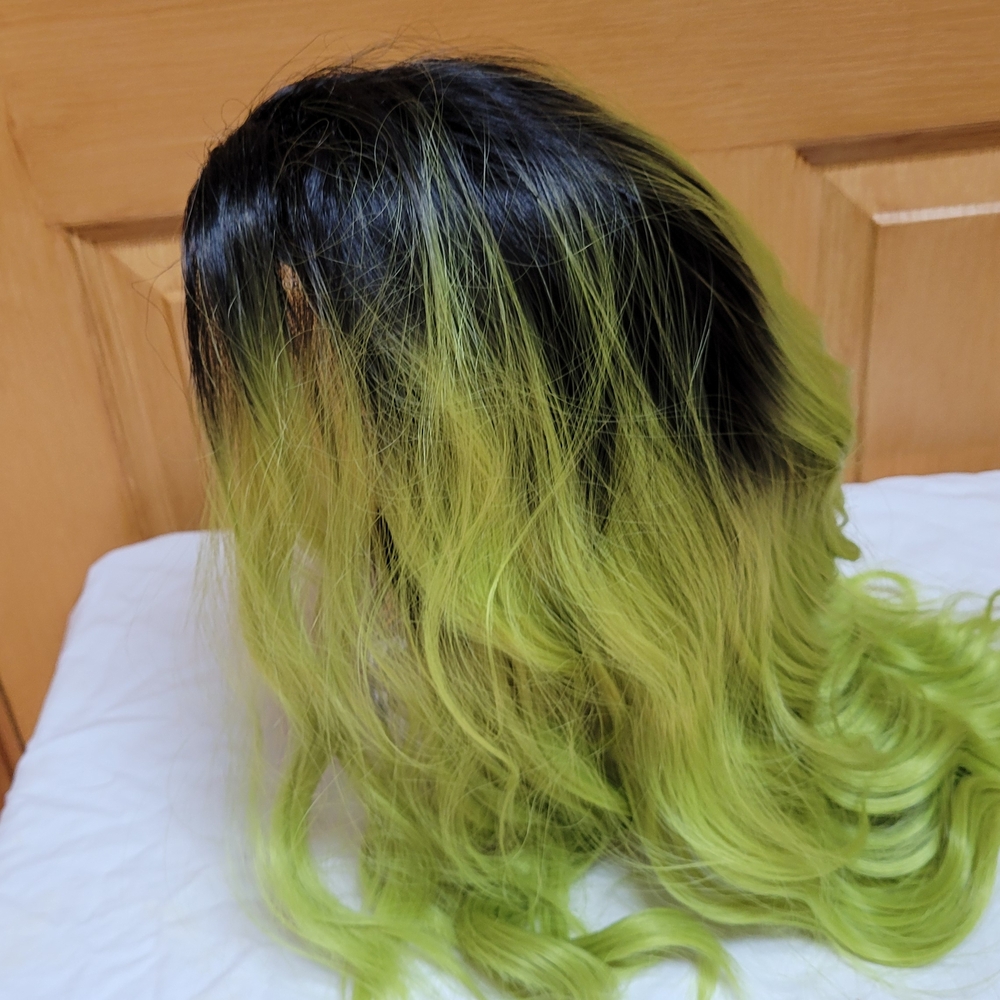 Lime Green Ombre Wig